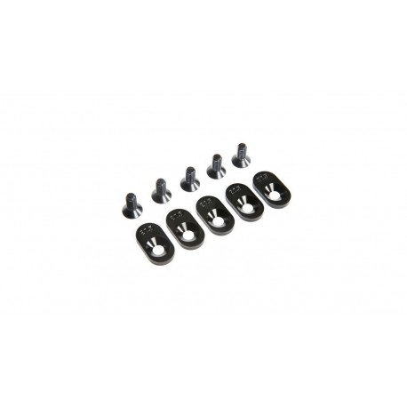 Engine Mount Insert and Screws 20.5T, Black (5): 5ive-T 2.0 (fits 62T spur)