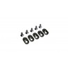 Engine Mount Insert and Screws 20.5T, Black (5): 5ive-T 2.0 (fits 62T spur)