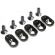 Losi Engine Mount Insert and Screws 21.5T, Black (5): 5ive-T 2.0