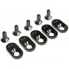 Losi Engine Mount Insert and Screws 21.5T, Black (5): 5ive-T 2.0